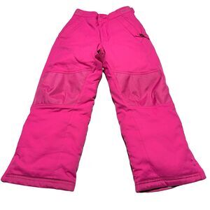 LL Bean Ski Pants Girls Size 6X 7 Pink Nylon Insulated Snow